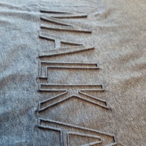 Printing technique raised fabric